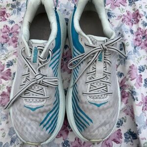 Hoka Women's Gray and Blue Running Shoes